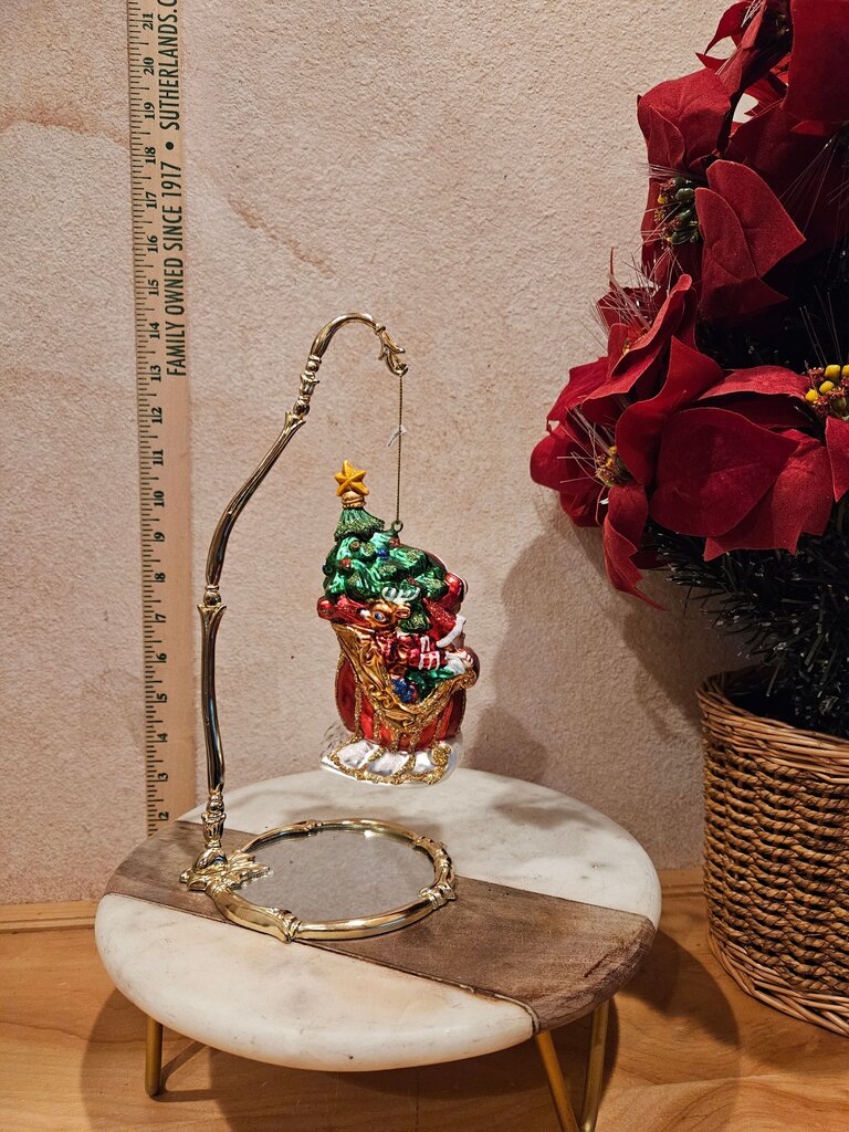 Christmas Santa Ornament with Stand