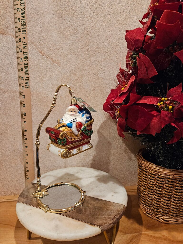 Old World Christmas Santa in Sleigh Ornament