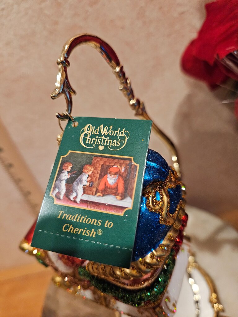Old World Christmas Santa in Sleigh Ornament