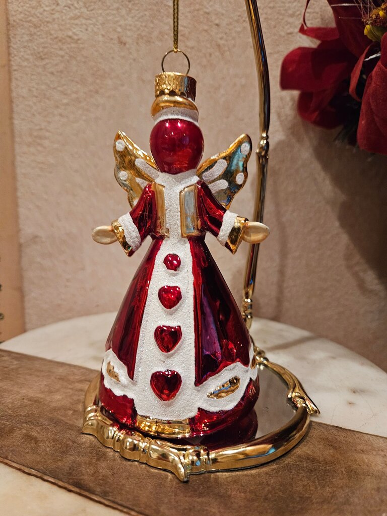 Red and Gold Angel Ornament