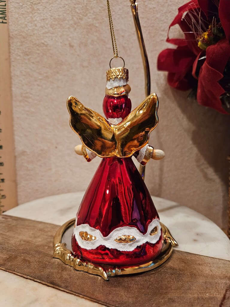 Red and Gold Angel Ornament