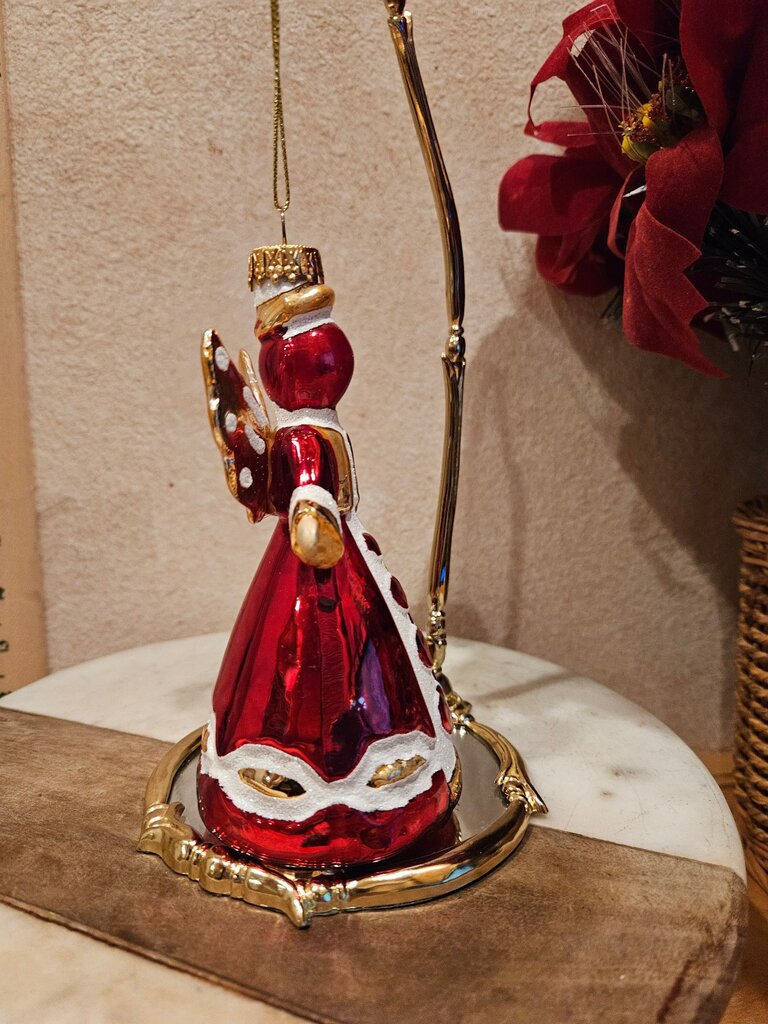 Red and Gold Angel Ornament