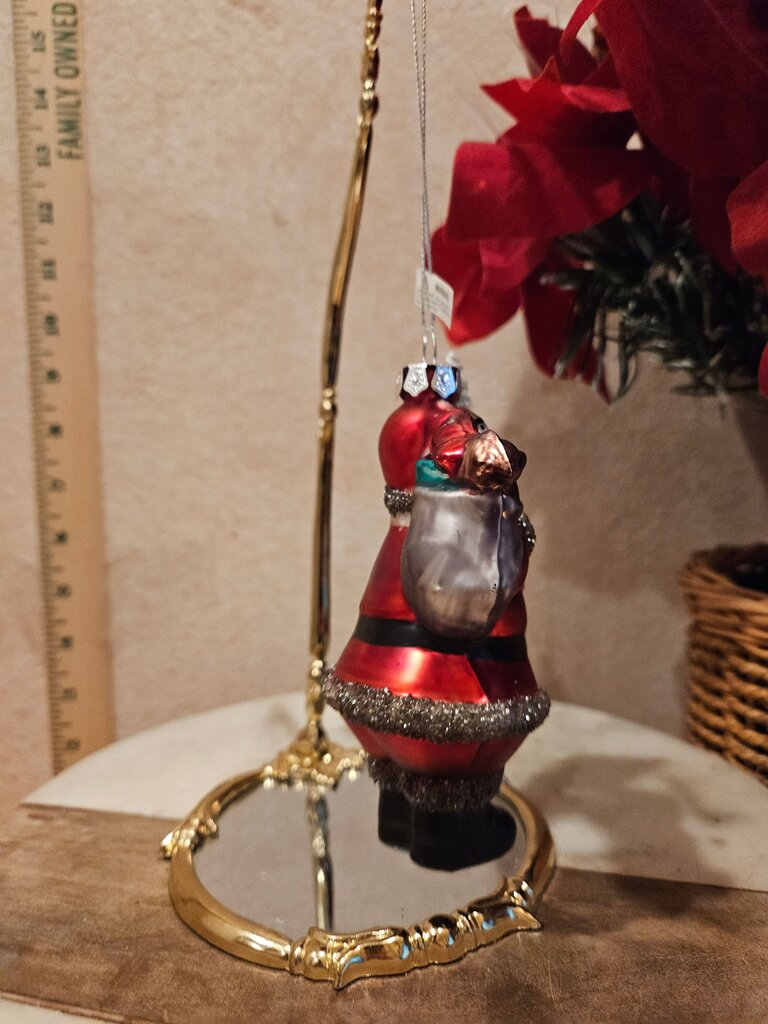 Christmas Santa Claus Ornament with Tree