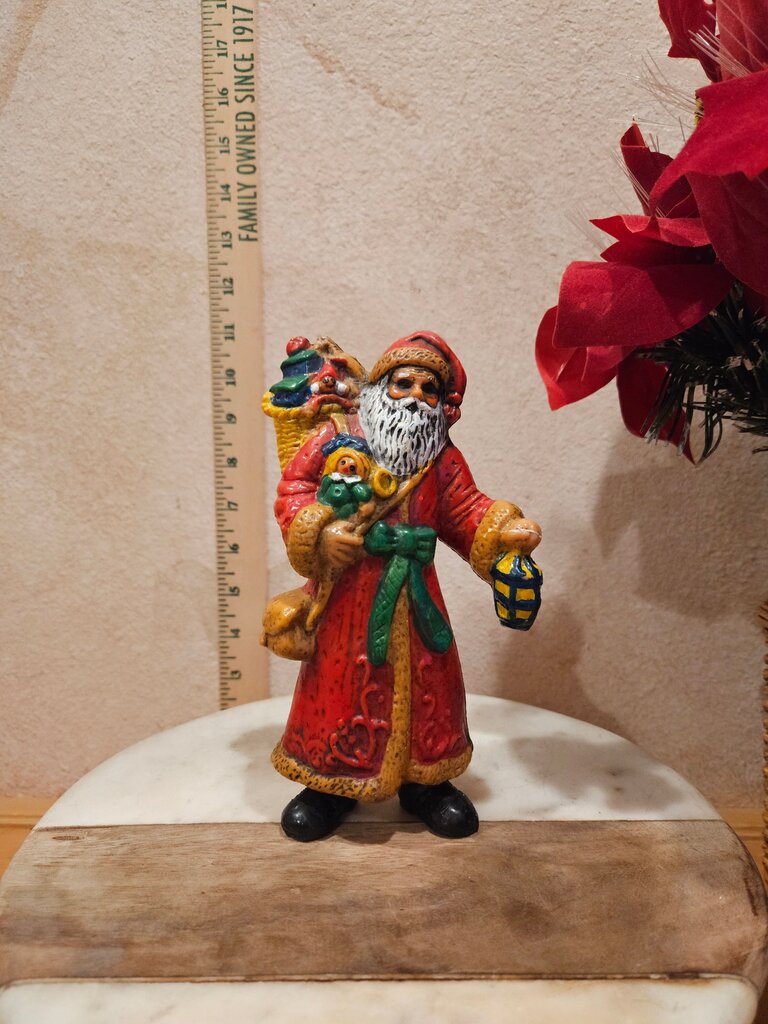 Christmas Santa Figurine with Lantern