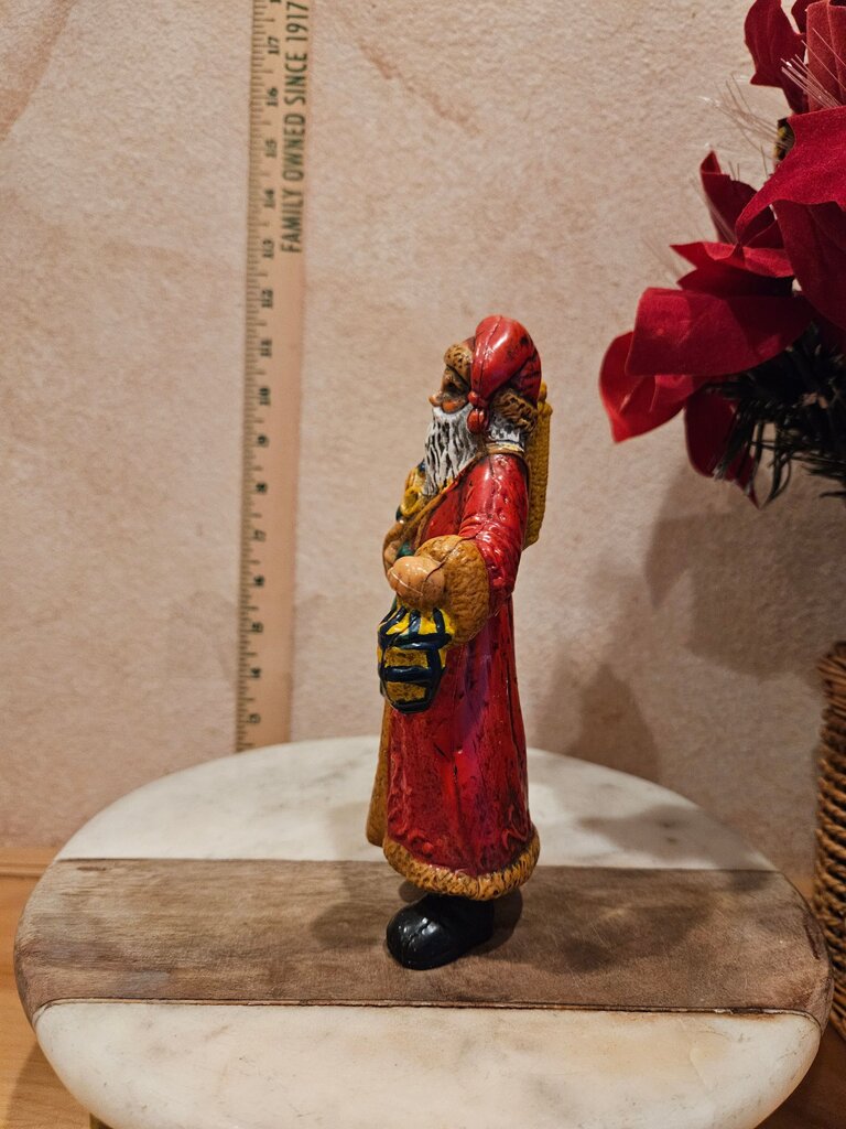 Christmas Santa Figurine with Lantern