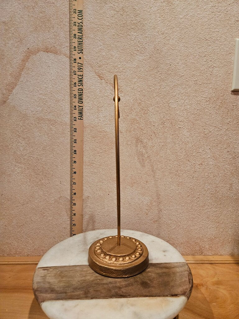 Gold Gilded Large Metal Ornament Display Stand for Hanging Christmas Ornaments w heavy base Hollywood Regency style