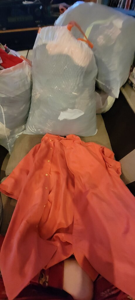 Jos A Bank Men's Button-Up Shirt size large Orange / coral