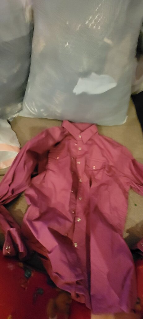 Wrangler Men's Pink Button-Up Shirt