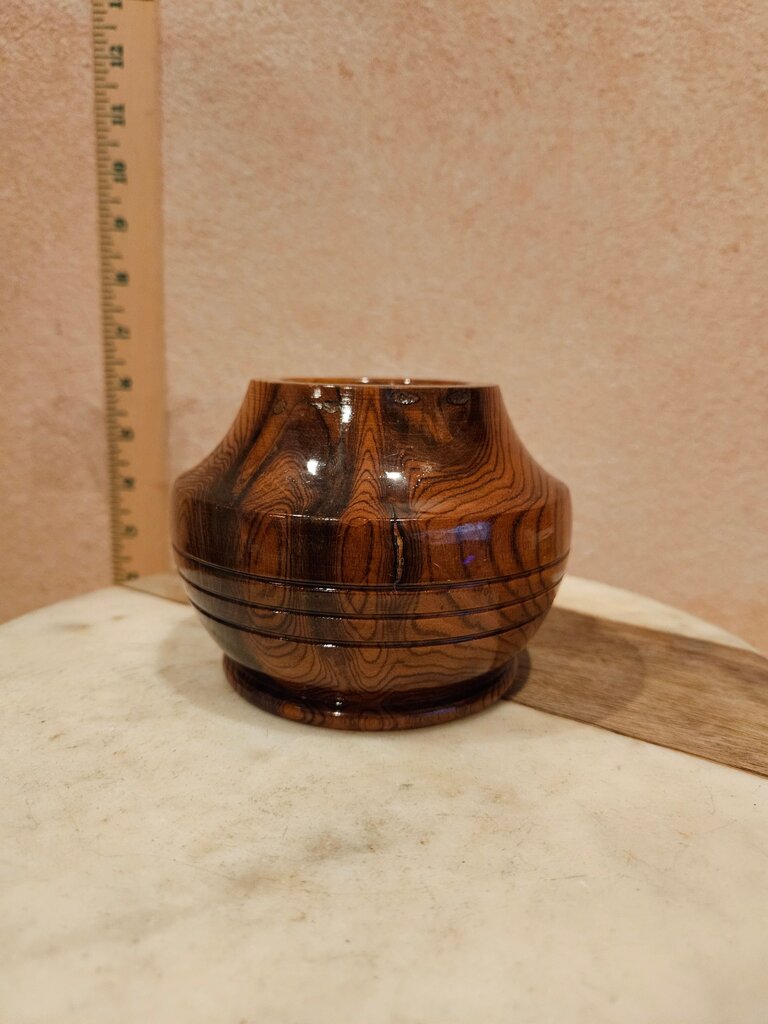 Wooden Hand Turned Sculptural Decorative Bowl / vase
