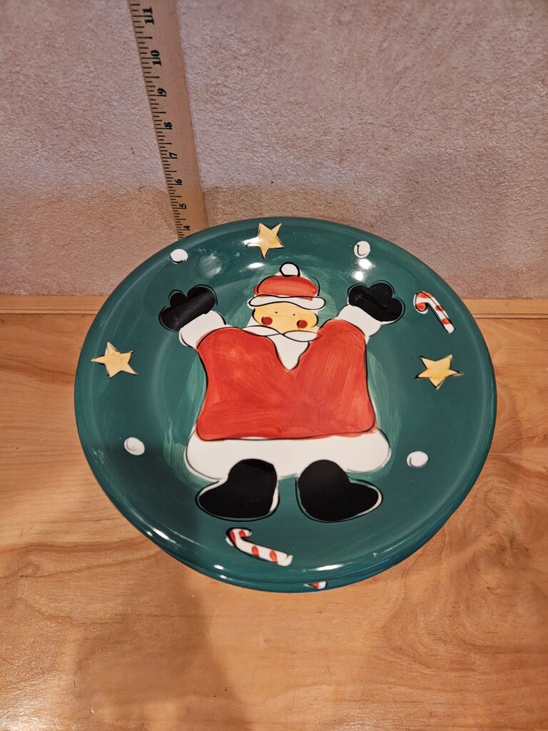 Gibson Santa Fun Holiday Serving Plate Set of 4
