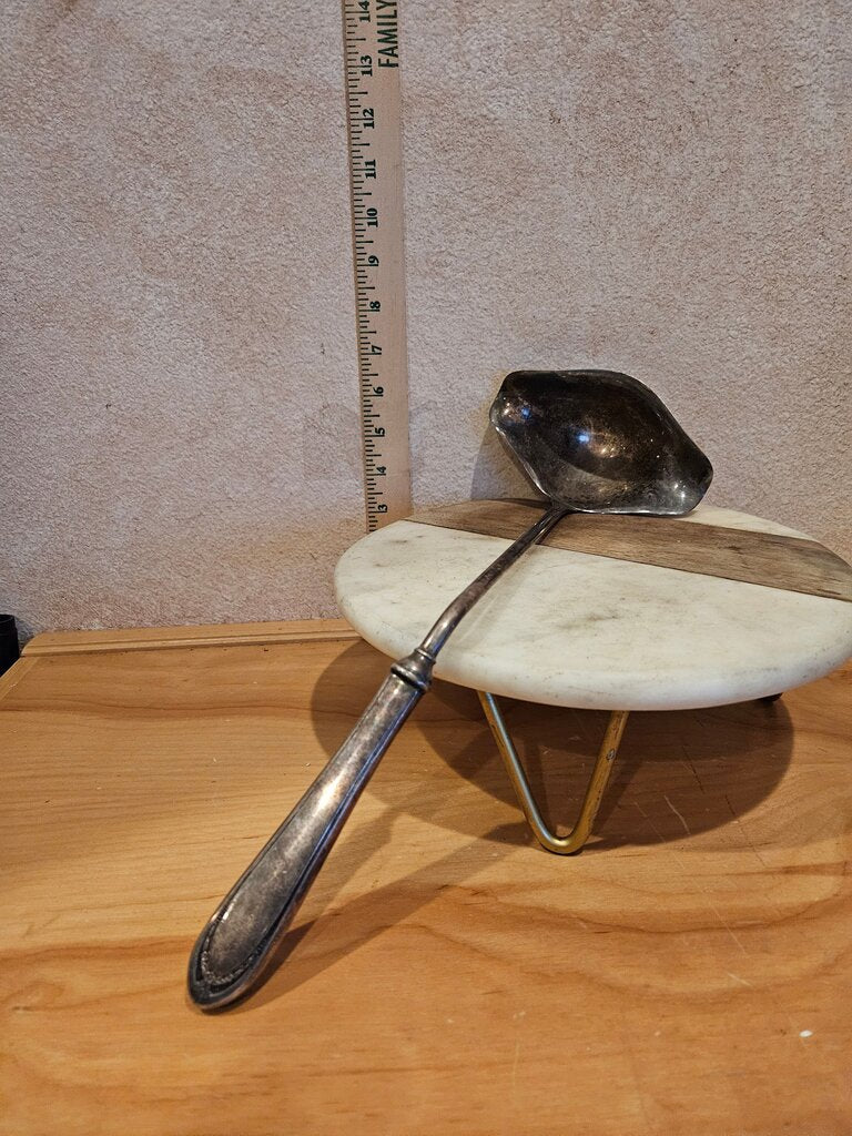 Vintage MCM Silver plate soup Ladle / Punch Server Double pour spouts tableware