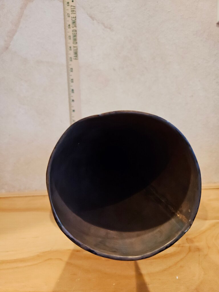 Vintage ringed copper cone wall pocket dry flower holder