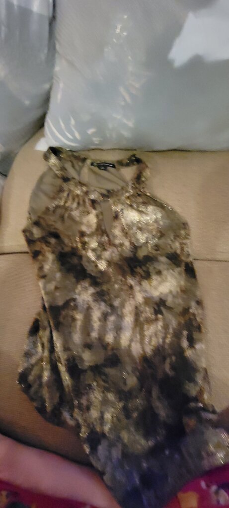 INC International Concepts Gold Top Size Small Festival, Club Glam
