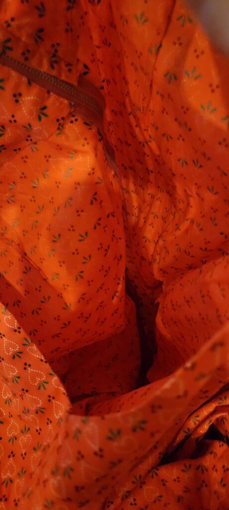 ladies Primitive Prairie Bold Red Floral Pattern Dress "Gunne Sax Style" Grannycore