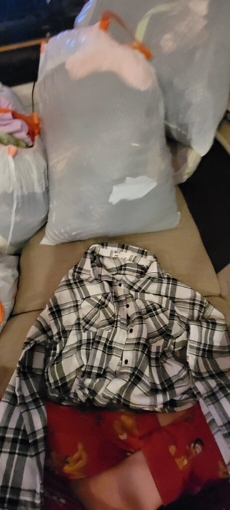 Charlotte Russe Women's Flannel Shirt black and white size large