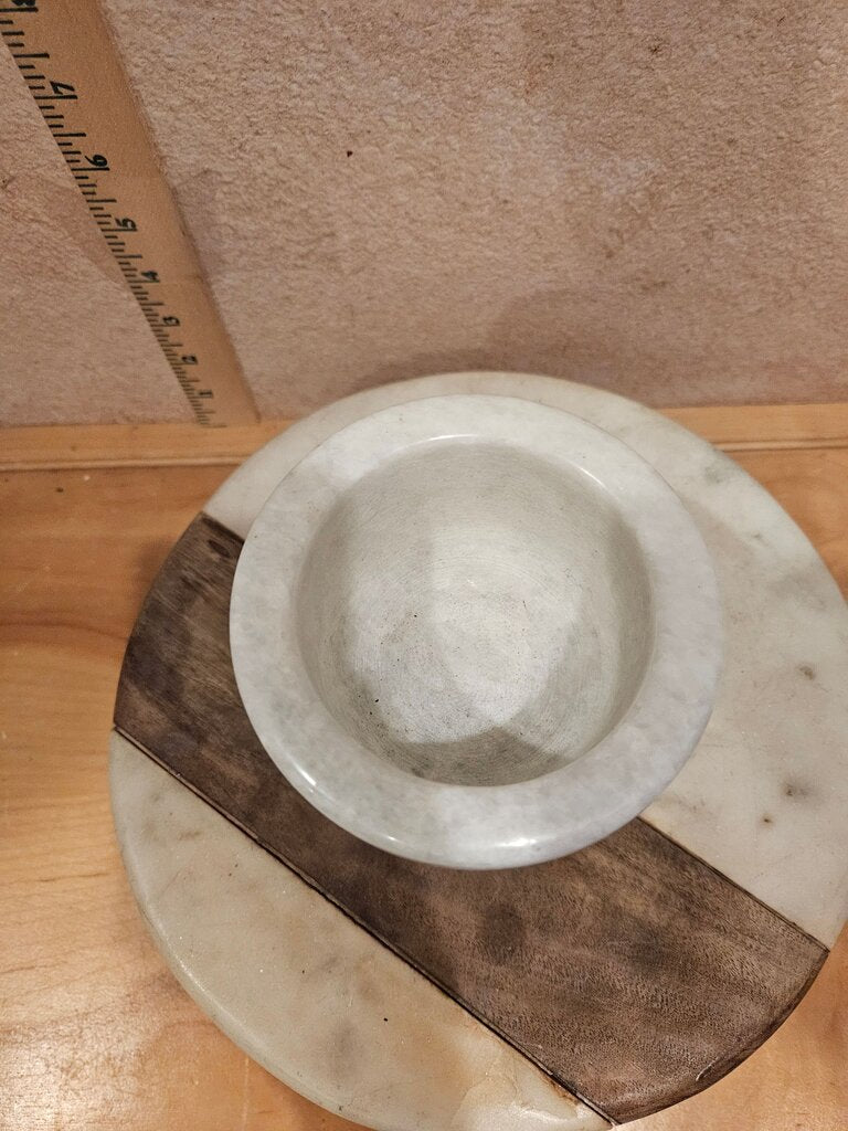 White Marble Mortar No Pestle Heavy, Kitchenware