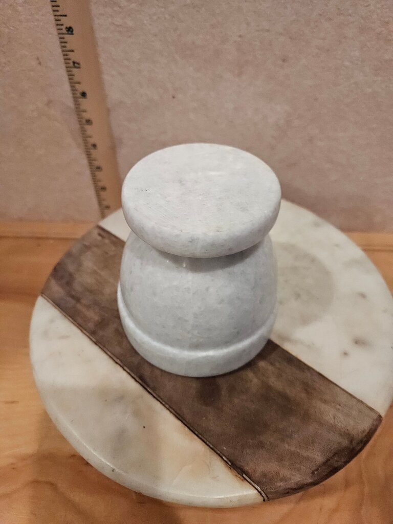 White Marble Mortar No Pestle Heavy, Kitchenware