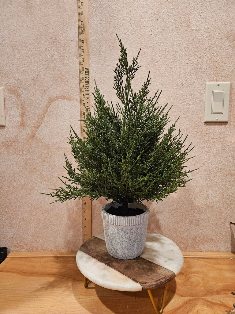 Small Potted Artificial Evergreen Plant