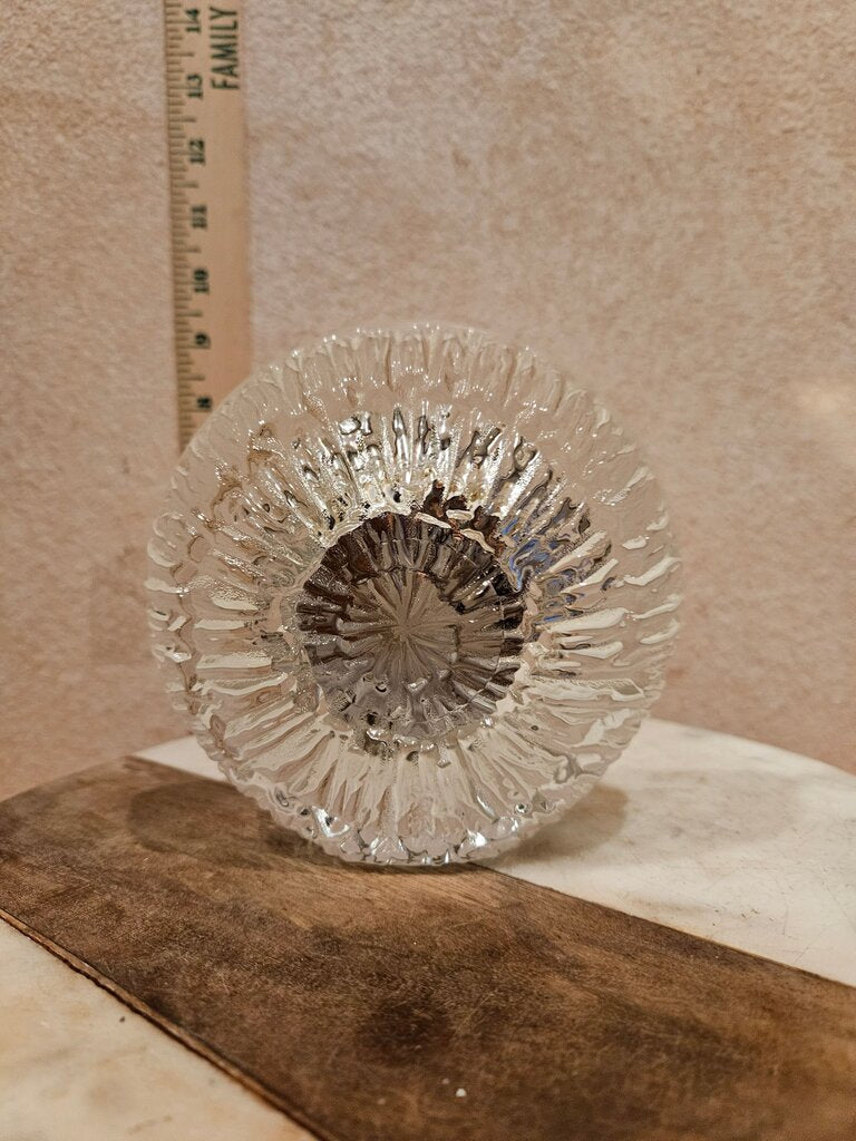 Vintage Crystal Clock Paperweight Studio Nova Germany