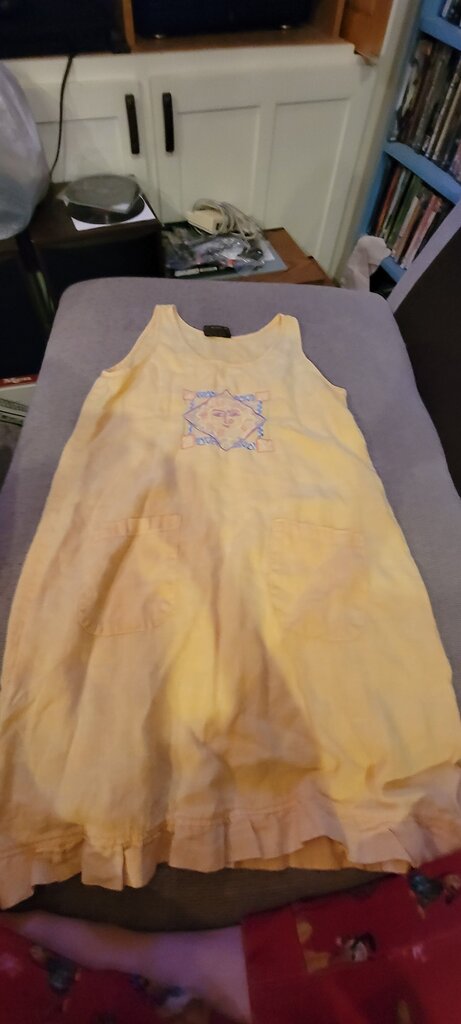 Linen Dress with Embroidery