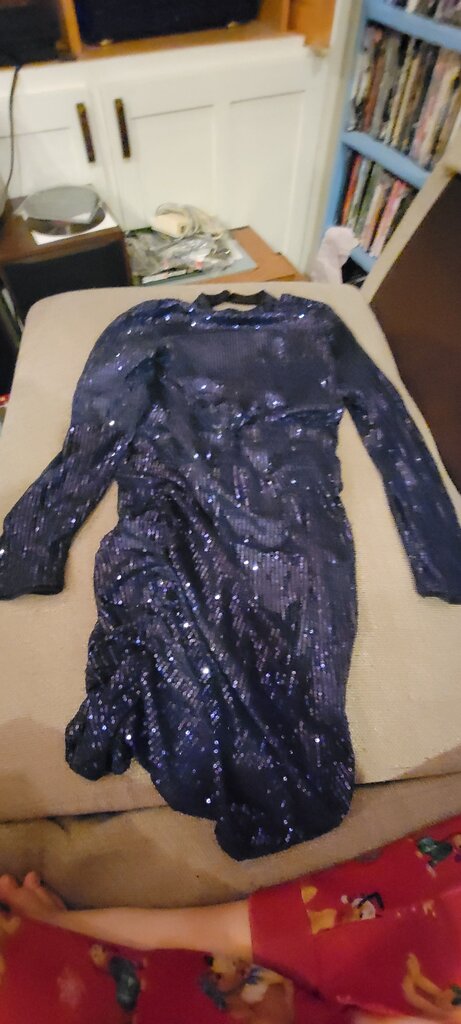 Elly Bazar Long Sleeve Sequin Dress