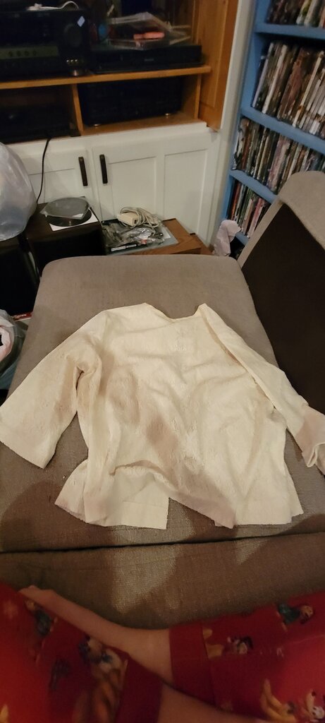 Lace Overlay Cream Color Top