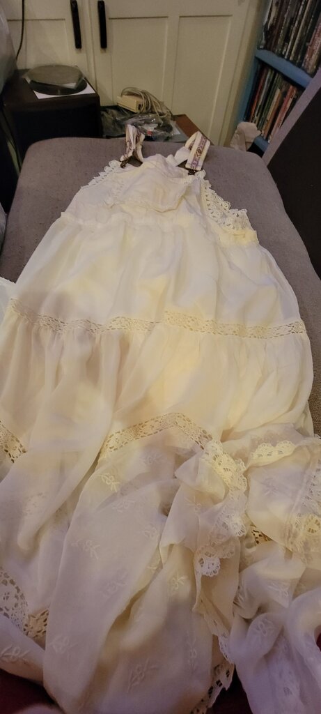 Vintage Baby Doll Dress with Lace Trim