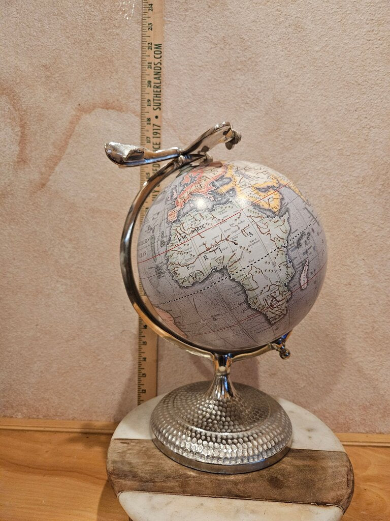 Globe w airplane Art Deco antique look model airplane earth globe decoration desk study office practice gift