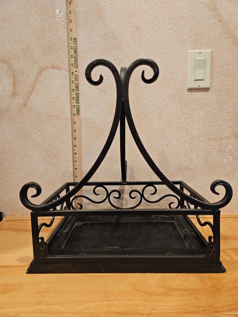 Vintage Black Metal Wall Planter, Black Wall Planters, Black Planters, Vintage Black Planters, Plant Shelf, Black Plant Shelf.