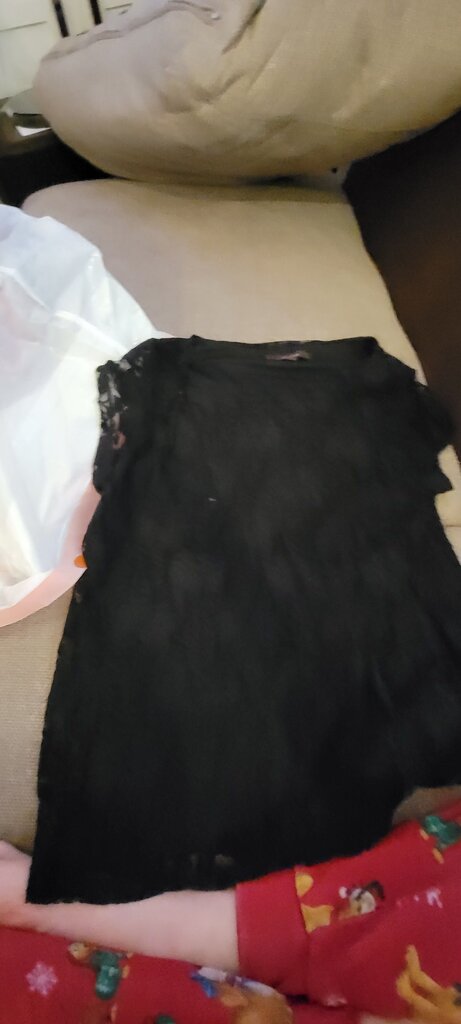 Black Lace Overlay Top