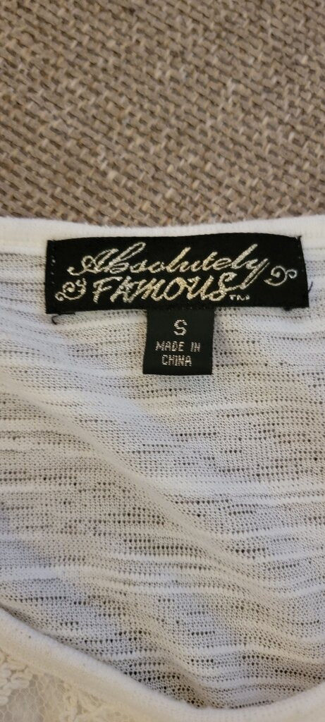 Absolutely Famous White Lace Top