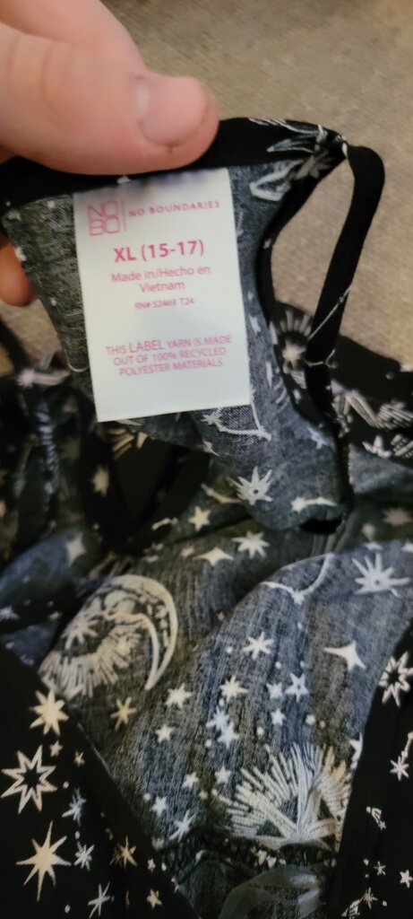 No Boundaries Black Star Print Dress
