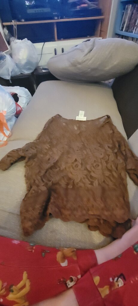 Brown Lace Top