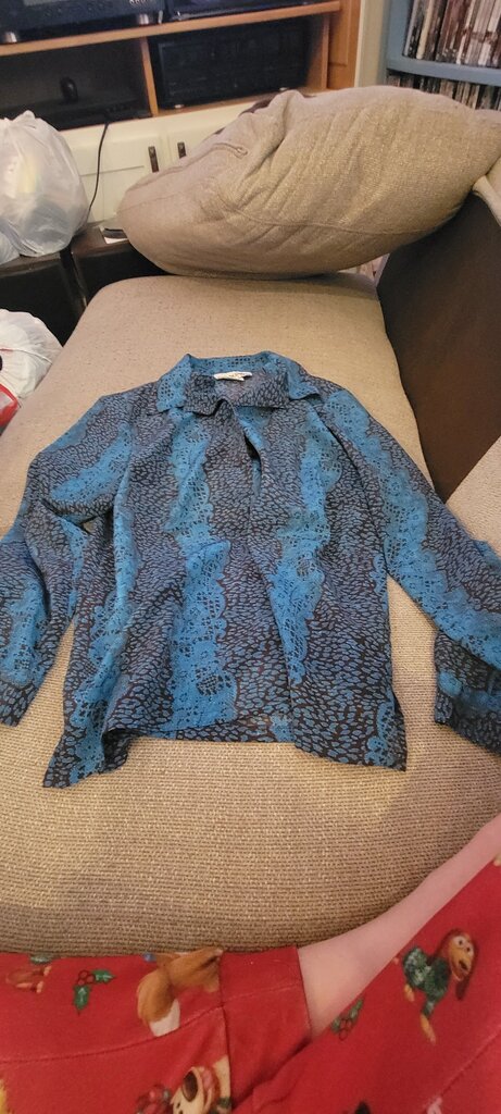 Blue Printed Blouse by DonKenny