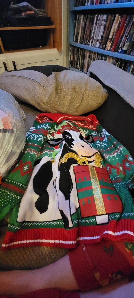 Holiday Cow Christmas Sweater
