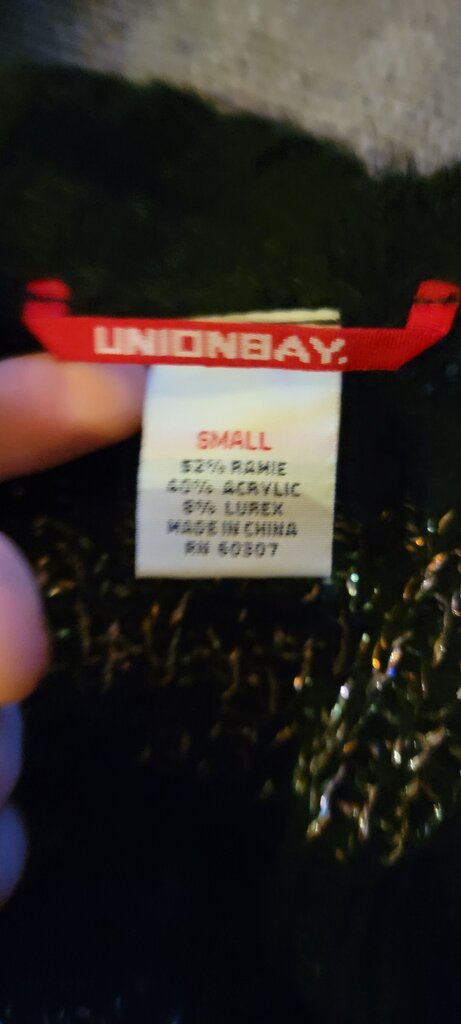 Unionbay Black and Silver Striped Sweater