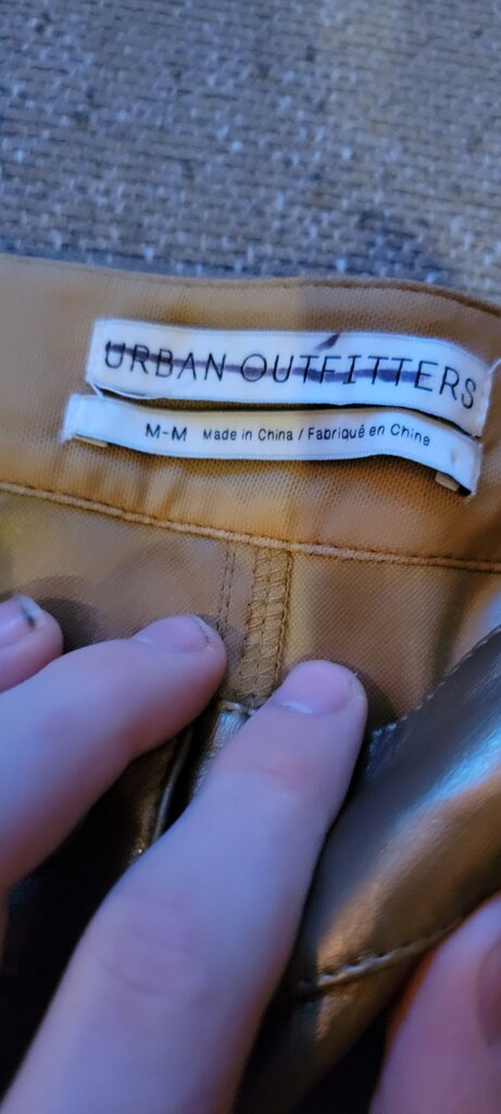 Urban Outfitters Gold Mini Skirt
