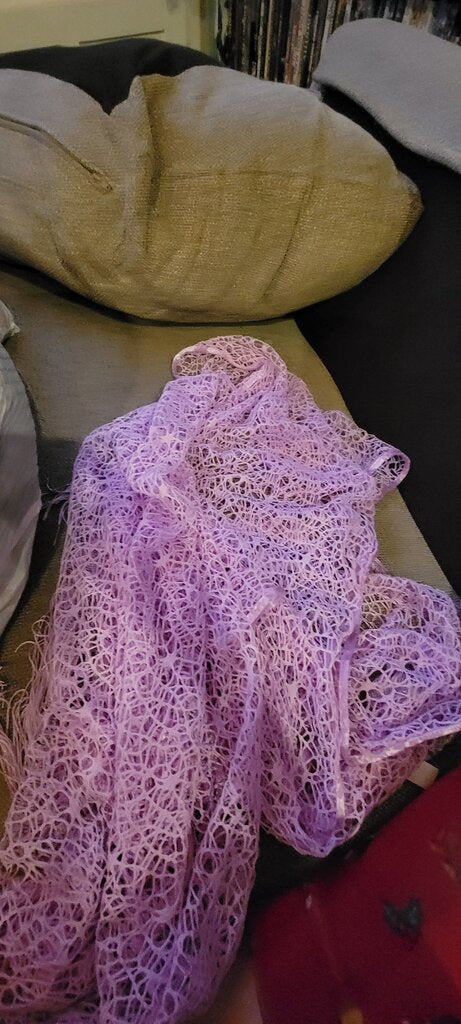 Delicate Purple Lace Shawl