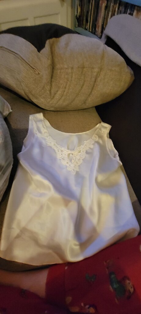 Women's White Satin Camisole with Lace Trim