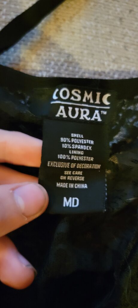 Cosmic Aura Black Lace Crop Top