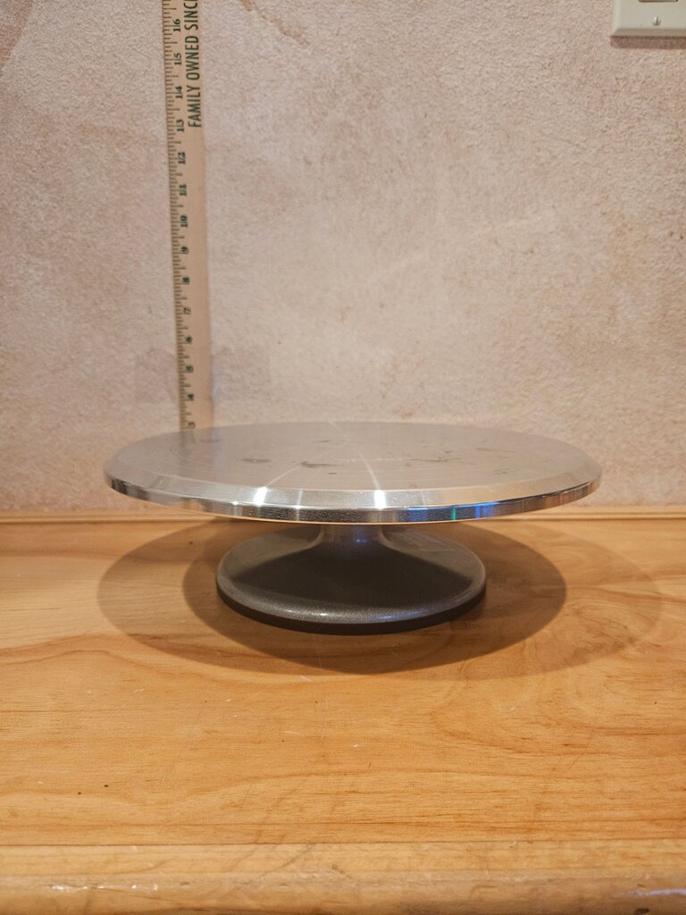 Ohuhu Cake Stand, Rotating Cake Decorating Stand Revolving Pottery Stand Turntable cloche base cupcake, decor, vignette display