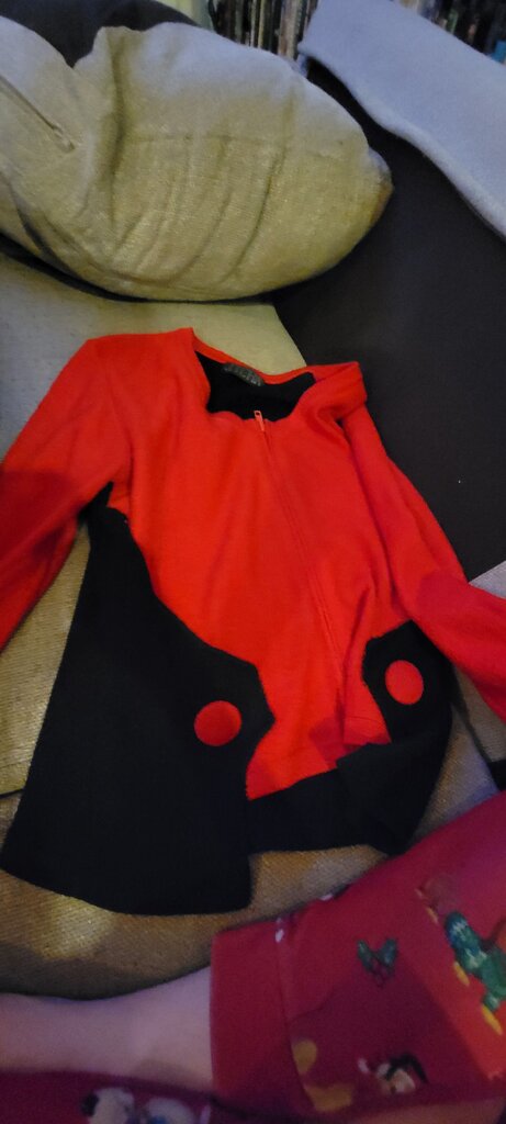 Kids Red and Black Zip-Up Jacket