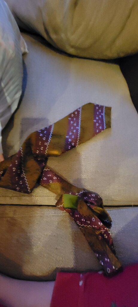 Vintage Brown and Maroon Patterned Tie