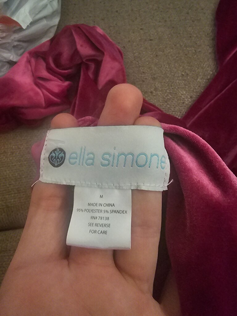 Ella Simone Pink Velvet Dress