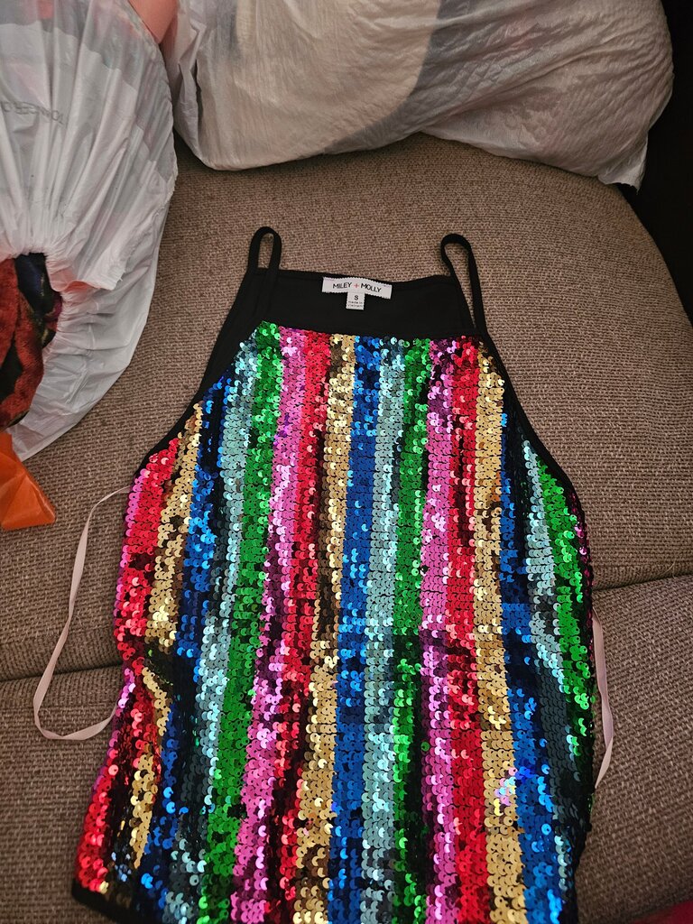 Miley + Molly Colorful Sequin Top