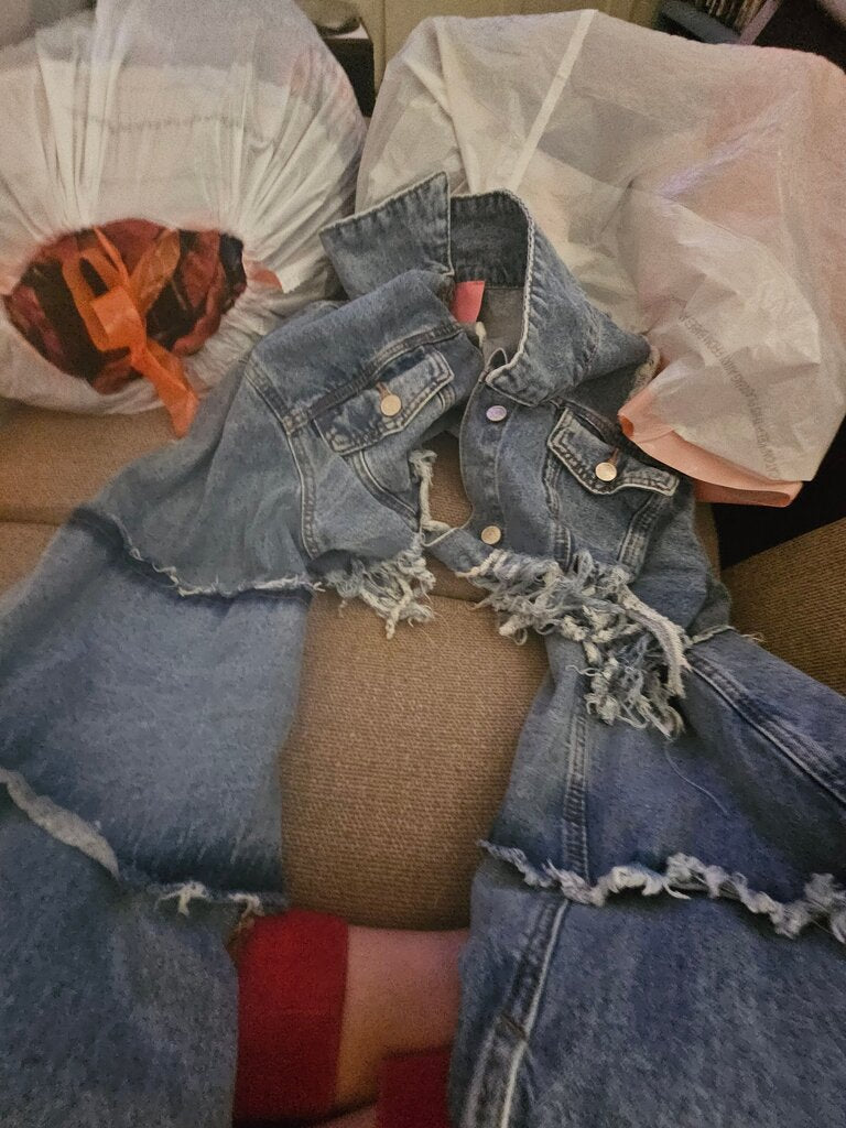 Azalea Wang Distressed Denim Jacket