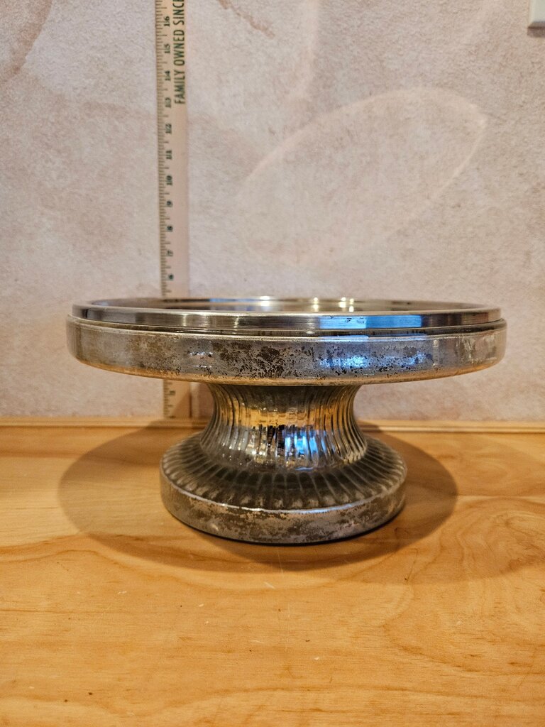 Unique mercury glass cake stand display cloche base cupcake candy trinket display