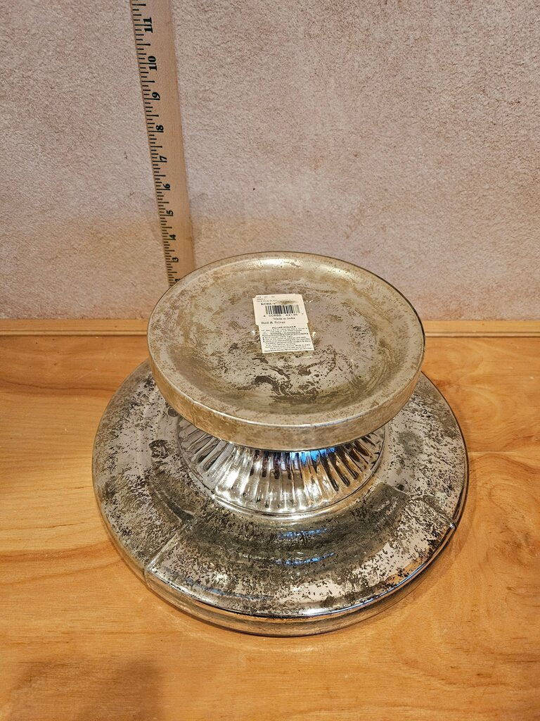 Unique mercury glass cake stand display cloche base cupcake candy trinket display