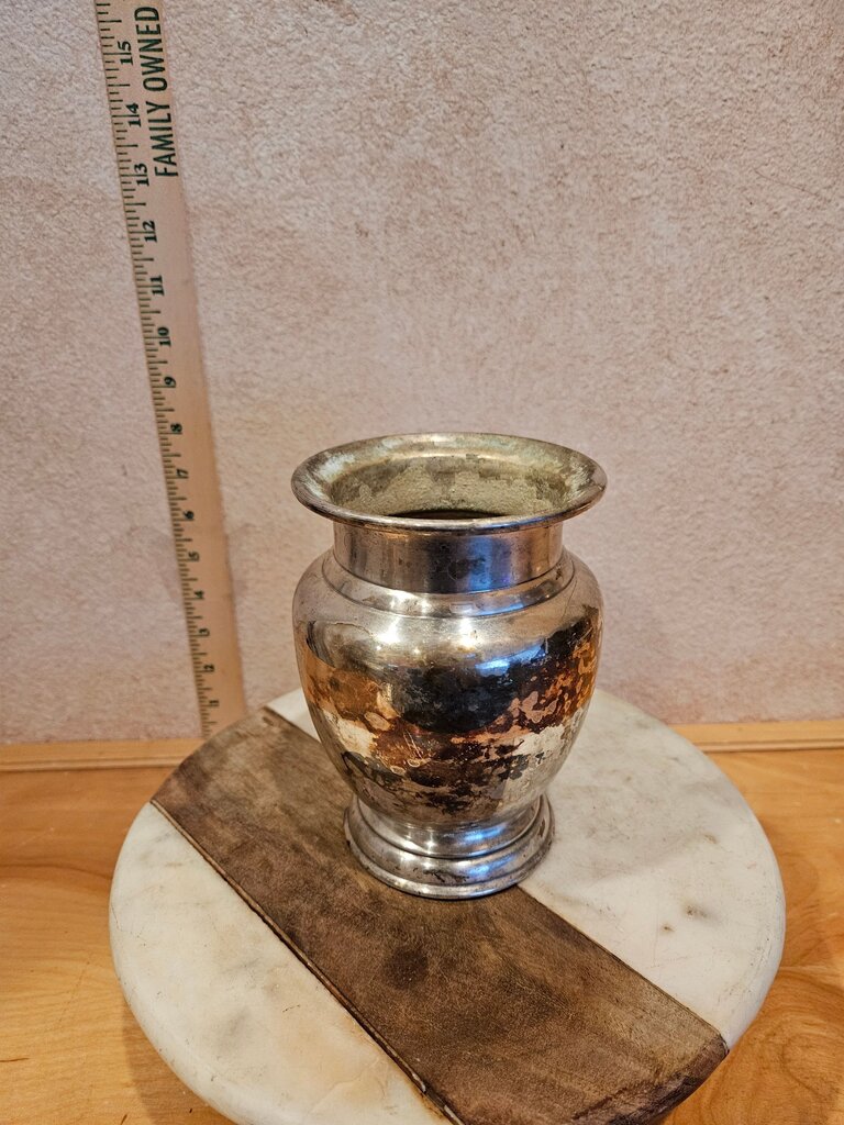 Restoration Hardware vintage antiqued esque silver vase flower display grandmacore cottage core