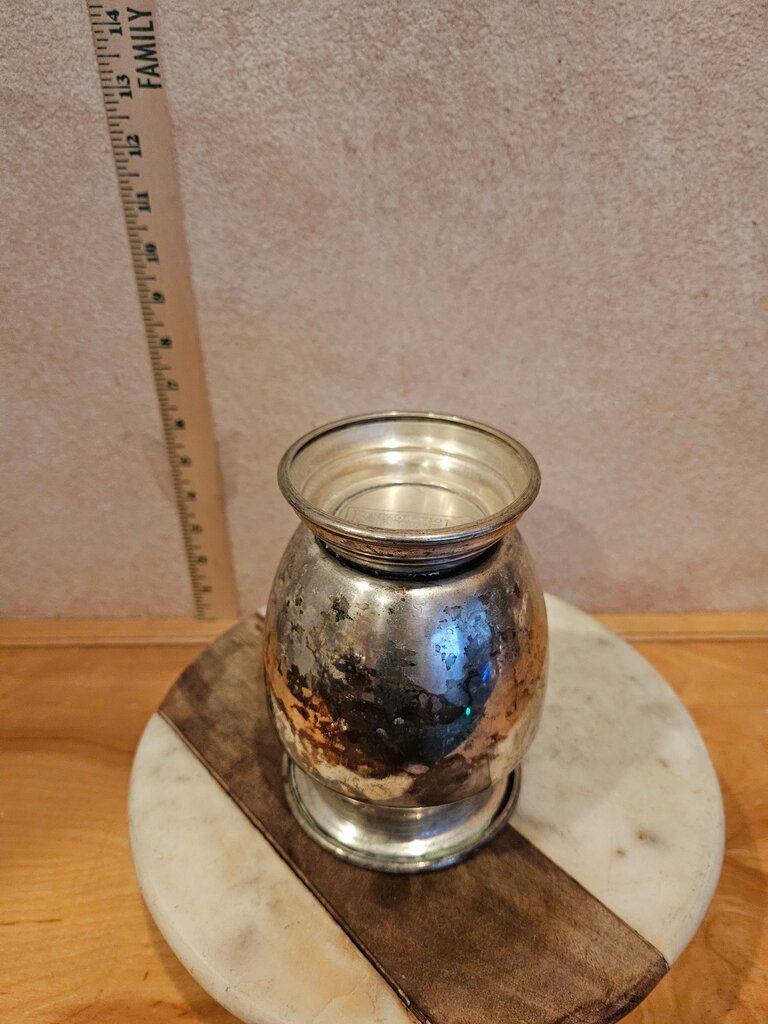 Restoration Hardware vintage antiqued esque silver vase flower display grandmacore cottage core